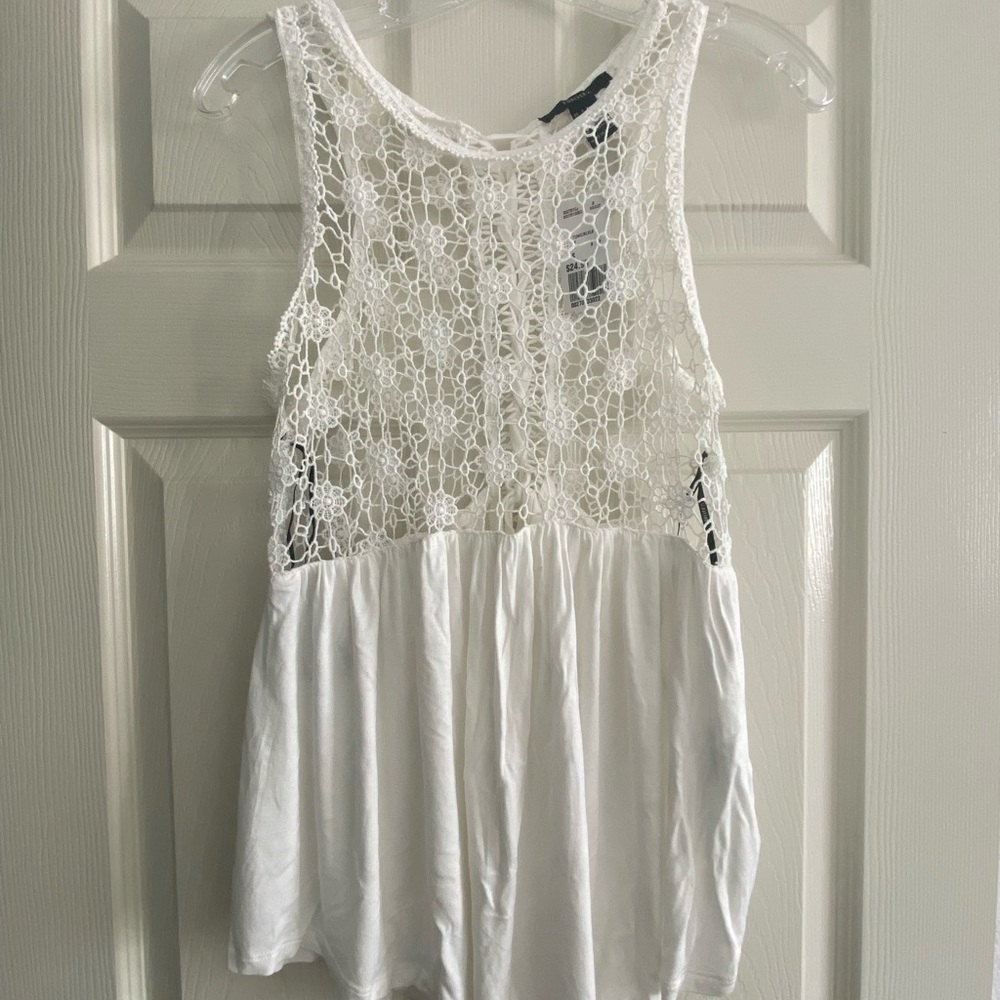 Lace tank or cover up top